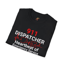 Load image into Gallery viewer, 911 Dispatcher Heartbeat of Emergency Service Unisex Softstyle T-Shirt