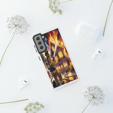 Load image into Gallery viewer, Animated Firefighter battling a House Fire , Tough Cases, Phone cases