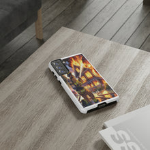Load image into Gallery viewer, Animated Firefighter battling a House Fire , Tough Cases, Phone cases