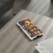 Load image into Gallery viewer, Animated Firefighter battling a House Fire , Tough Cases, Phone cases