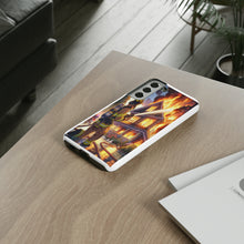 Load image into Gallery viewer, Animated Firefighter battling a House Fire , Tough Cases, Phone cases