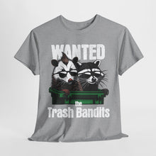 Load image into Gallery viewer, Wanted Trash Bandits Tee, Funny Graphic T-Shirt, Gift for Animal Lovers, Unique Dad Shirt, Comfy Everyday Wear