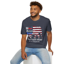 Load image into Gallery viewer, MAGA Doesn't Spell TRUMP, But I am Voting for Him , Unisex Softstyle T-Shirt, Great Proud T-Shirt