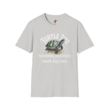Load image into Gallery viewer, Turtle Life, Teaching patience since day one, Turtle lover Unisex Softstyle T-Shirt