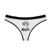 Load image into Gallery viewer, Cute Halloween Women's Thongs - I Put the Boo in Booty, Funny Underwear, Spooky Lingerie, Costume Party, Gift for Her, Adult humor