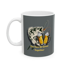 Load image into Gallery viewer, The Two Go Great Together, Coffee Ceramic Mug, Fishing Hobbyist