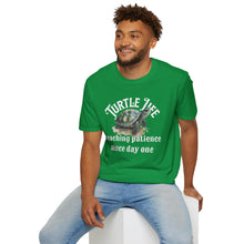 Load image into Gallery viewer, Turtle Life, Teaching patience since day one, Turtle lover Unisex Softstyle T-Shirt