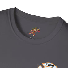 Load image into Gallery viewer, Firefox Logo and Ex's Wife restraining order Firefighter Humor Unisex Softstyle T-Shirt