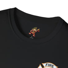 Load image into Gallery viewer, Firefox Logo and Ex's Wife restraining order Firefighter Humor Unisex Softstyle T-Shirt