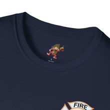 Load image into Gallery viewer, Firefox Logo and Ex's Wife restraining order Firefighter Humor Unisex Softstyle T-Shirt
