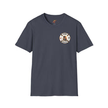 Load image into Gallery viewer, Firefox Logo and Ex's Wife restraining order Firefighter Humor Unisex Softstyle T-Shirt