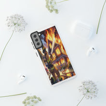 Load image into Gallery viewer, Animated Firefighter battling a House Fire , Tough Cases, Phone cases