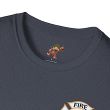 Load image into Gallery viewer, Firefox Logo and Ex's Wife restraining order Firefighter Humor Unisex Softstyle T-Shirt