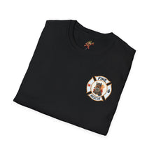 Load image into Gallery viewer, Firefox Logo and Ex's Wife restraining order Firefighter Humor Unisex Softstyle T-Shirt