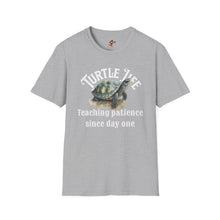 Load image into Gallery viewer, Turtle Life, Teaching patience since day one, Turtle lover Unisex Softstyle T-Shirt