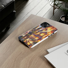 Load image into Gallery viewer, Animated Firefighter battling a House Fire , Tough Cases, Phone cases