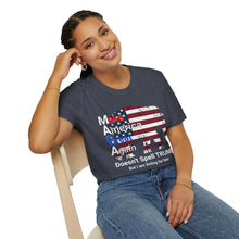 Load image into Gallery viewer, MAGA Doesn't Spell TRUMP, But I am Voting for Him , Unisex Softstyle T-Shirt, Great Proud T-Shirt