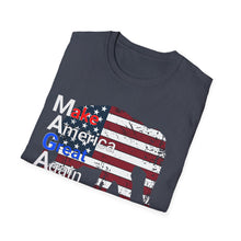 Load image into Gallery viewer, MAGA Doesn't Spell TRUMP, But I am Voting for Him , Unisex Softstyle T-Shirt, Great Proud T-Shirt