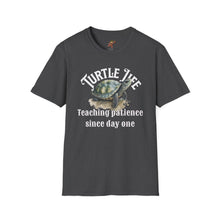 Load image into Gallery viewer, Turtle Life, Teaching patience since day one, Turtle lover Unisex Softstyle T-Shirt