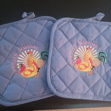 Load image into Gallery viewer, Country Kitchen Theme Chickens and Roosters, Pot Holders