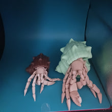 Load image into Gallery viewer, 3D Printed Articulating Hermit Crab Toy with Shell – Fun & Unique Gift