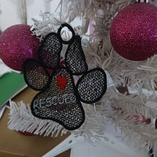 Load image into Gallery viewer, Free Standing Lace dog Paw ornament