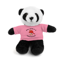 Load image into Gallery viewer, Gift for Infants a Stuffed Animals with Tee My Dad's A Firefighter