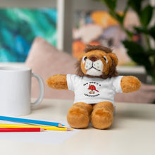 Load image into Gallery viewer, Gift for Infants a Stuffed Animals with Tee My Dad's A Firefighter