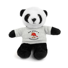 Load image into Gallery viewer, Gift for Infants a Stuffed Animals with Tee My Dad's A Firefighter