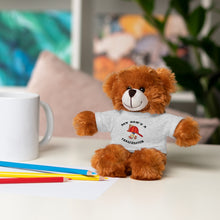 Load image into Gallery viewer, Gift for Infants a Stuffed Animals with Tee My Dad's A Firefighter