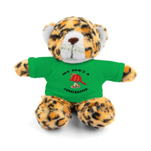 Load image into Gallery viewer, Gift for Infants a Stuffed Animals with Tee My Dad's A Firefighter