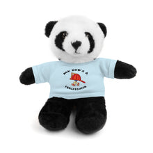 Load image into Gallery viewer, Gift for Infants a Stuffed Animals with Tee My Dad's A Firefighter