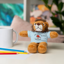 Load image into Gallery viewer, Gift for Infants a Stuffed Animals with Tee My Dad's A Firefighter