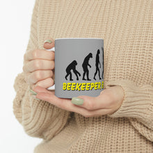 Load image into Gallery viewer, BeeKeeper Evolution, Great Gift Idea , Glassware, Ceramic Mug 11oz