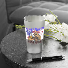 Load image into Gallery viewer, MAKE AMERICA STRONG AGAIN!! Frosted Pint Glass, 16oz