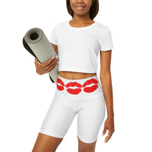 Load image into Gallery viewer, Valentine Gift, Kiss It, High Waisted Yoga Shorts