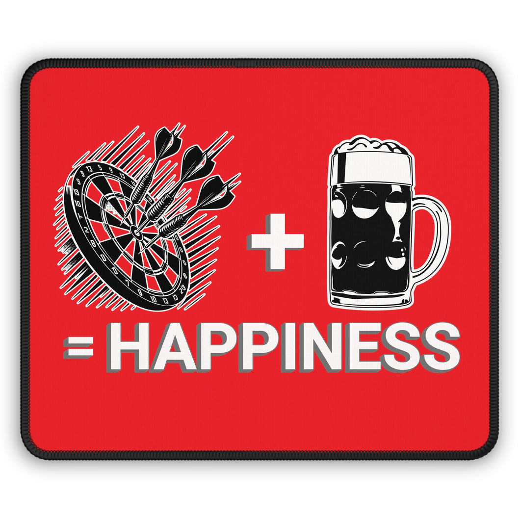 Darts Plus Beer equal Happiness, Gaming Mouse Pad