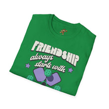 Load image into Gallery viewer, Friendship always starts with Pickle Ball,  Unisex Softstyle T-Shirt
