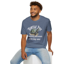 Load image into Gallery viewer, Turtle Life, Teaching patience since day one, Turtle lover Unisex Softstyle T-Shirt
