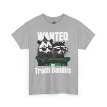 Load image into Gallery viewer, Wanted Trash Bandits Tee, Funny Graphic T-Shirt, Gift for Animal Lovers, Unique Dad Shirt, Comfy Everyday Wear
