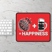 Load image into Gallery viewer, Darts Plus Beer equal Happiness, Gaming Mouse Pad
