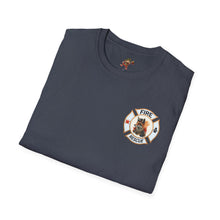 Load image into Gallery viewer, Firefox Logo and Ex&#39;s Wife restraining order Firefighter Humor Unisex Softstyle T-Shirt
