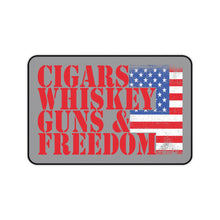 Load image into Gallery viewer, Cigars, Whiskey, Guns &amp; FREEDOM Desk Mat
