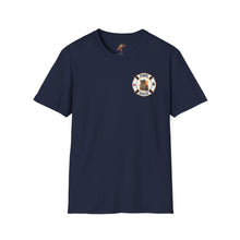 Load image into Gallery viewer, Firefox Logo and Ex&#39;s Wife restraining order Firefighter Humor Unisex Softstyle T-Shirt
