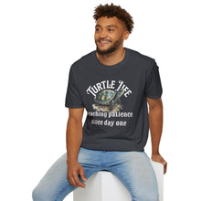 Load image into Gallery viewer, Turtle Life, Teaching patience since day one, Turtle lover Unisex Softstyle T-Shirt
