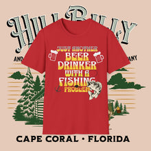 Load image into Gallery viewer, Jus Another Beer Drinker with a Fishing Problem, Unisex Softstyle T-Shirt Gift
