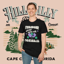 Load image into Gallery viewer, Friendship always starts with Pickle Ball,  Unisex Softstyle T-Shirt
