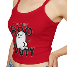 Load image into Gallery viewer, Halloween Ghost Spaghetti Strap Tank Top, Cute Spooky Top, Women&#39;s Casual Wear, Boo in Booty Tank, Fun Halloween Outfit, Halloween [...]
