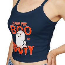 Load image into Gallery viewer, Halloween Ghost Spaghetti Strap Tank Top, Cute Spooky Top, Women&#39;s Casual Wear, Boo in Booty Tank, Fun Halloween Outfit, Halloween [...]
