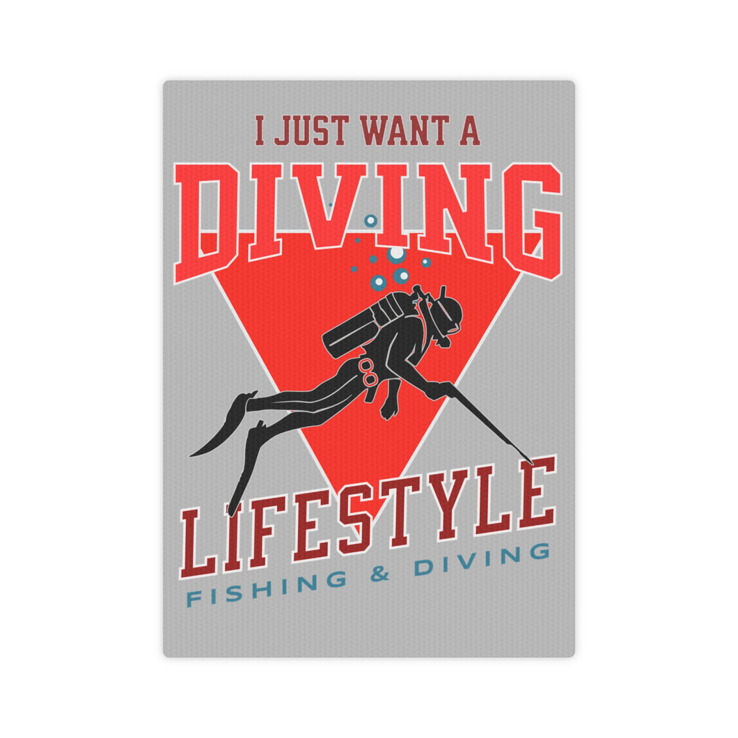 Canvas Photo Tile I Just Want a Diving Lifestyle